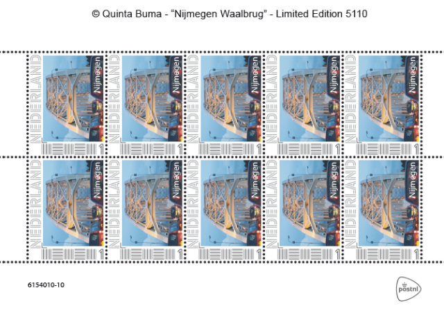 persoonlijke postzegel Nijmegen waalbrug